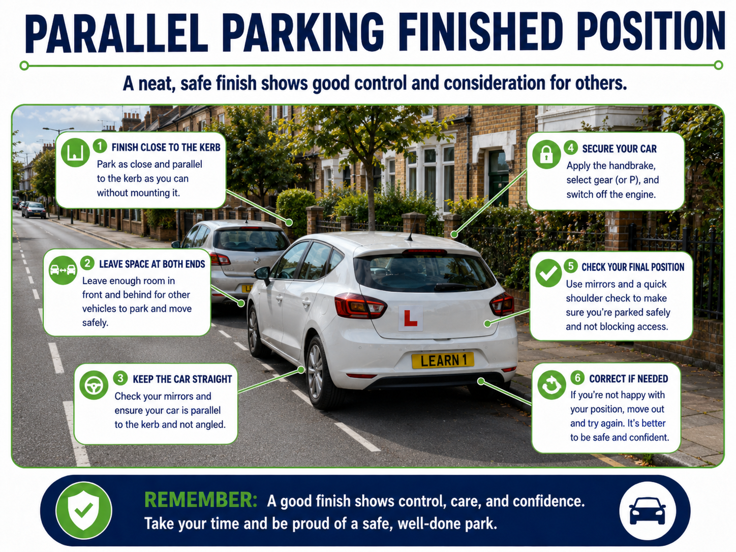 Parallel parking finished position