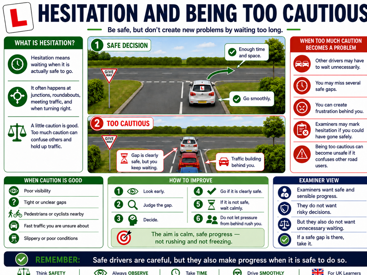 Hesitation and being too cautious guide